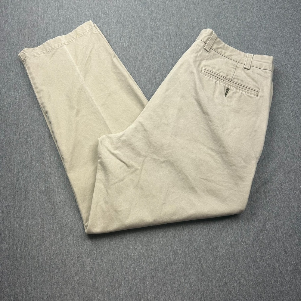 Orvis Trim Fit Straight Leg Khaki‎ Pants Mens 36x28 Beige Business Casual
